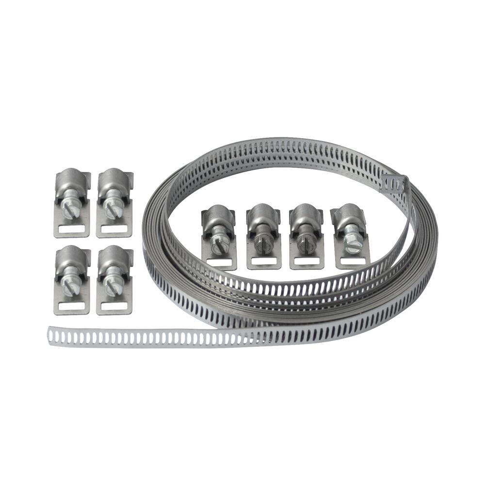 Kit nastro inox l 3 m, 8 cremagliere con adattatori