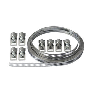 Kit nastro inox l 3 m, 8 cremagliere con adattatori
