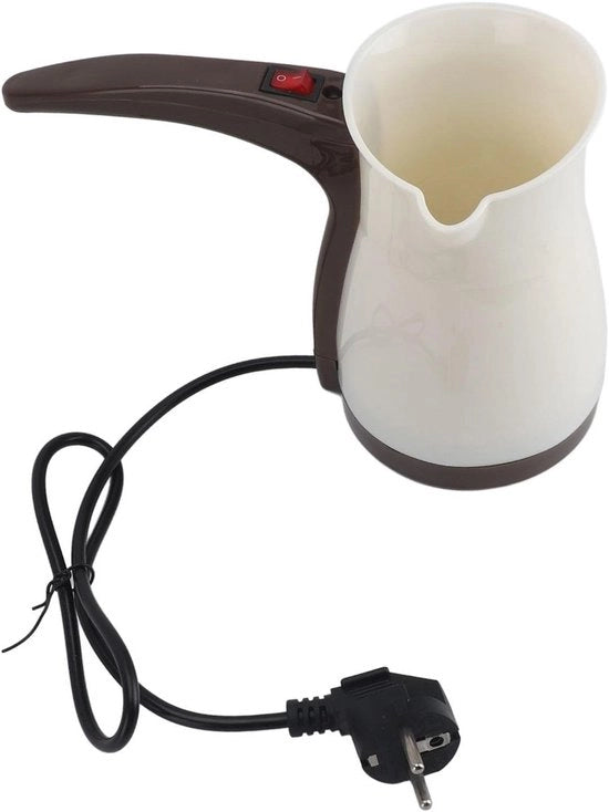 Caffettiera elettrica 500 ml con maniglia, in acciaio inossidabile, termoresistente.