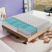 Materasso Piazza e Mezza 140x190 Molle Insacchettate e Memory Foam - Alto 24 cm - IGNIFUGO - 5 cm memory
