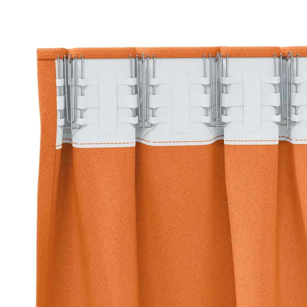 Tende Blackout con Anelli 2 pcs Arancione Vivo 140 x 140 cm 4107508