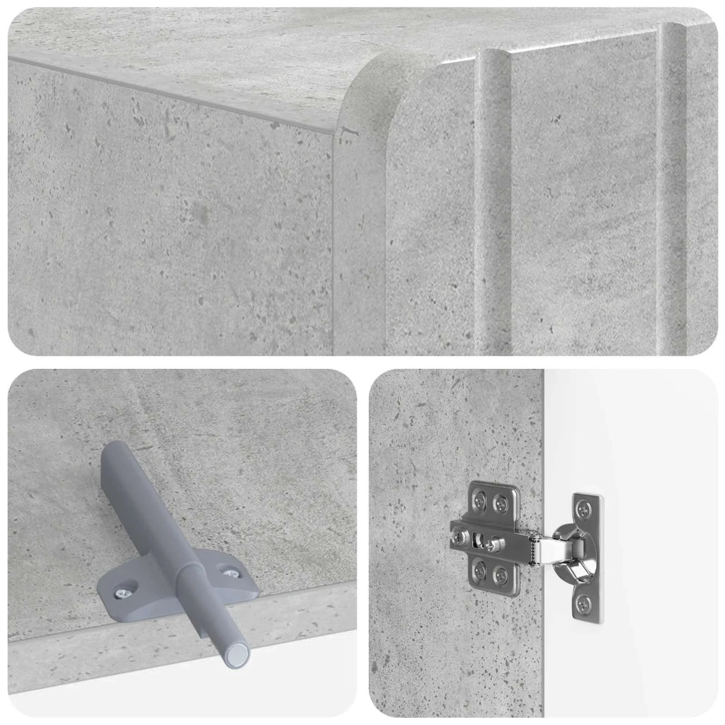 Mobile Bagno ZWOLLE Grigio Cemento 66 x 25,5 x 190 cm 896478