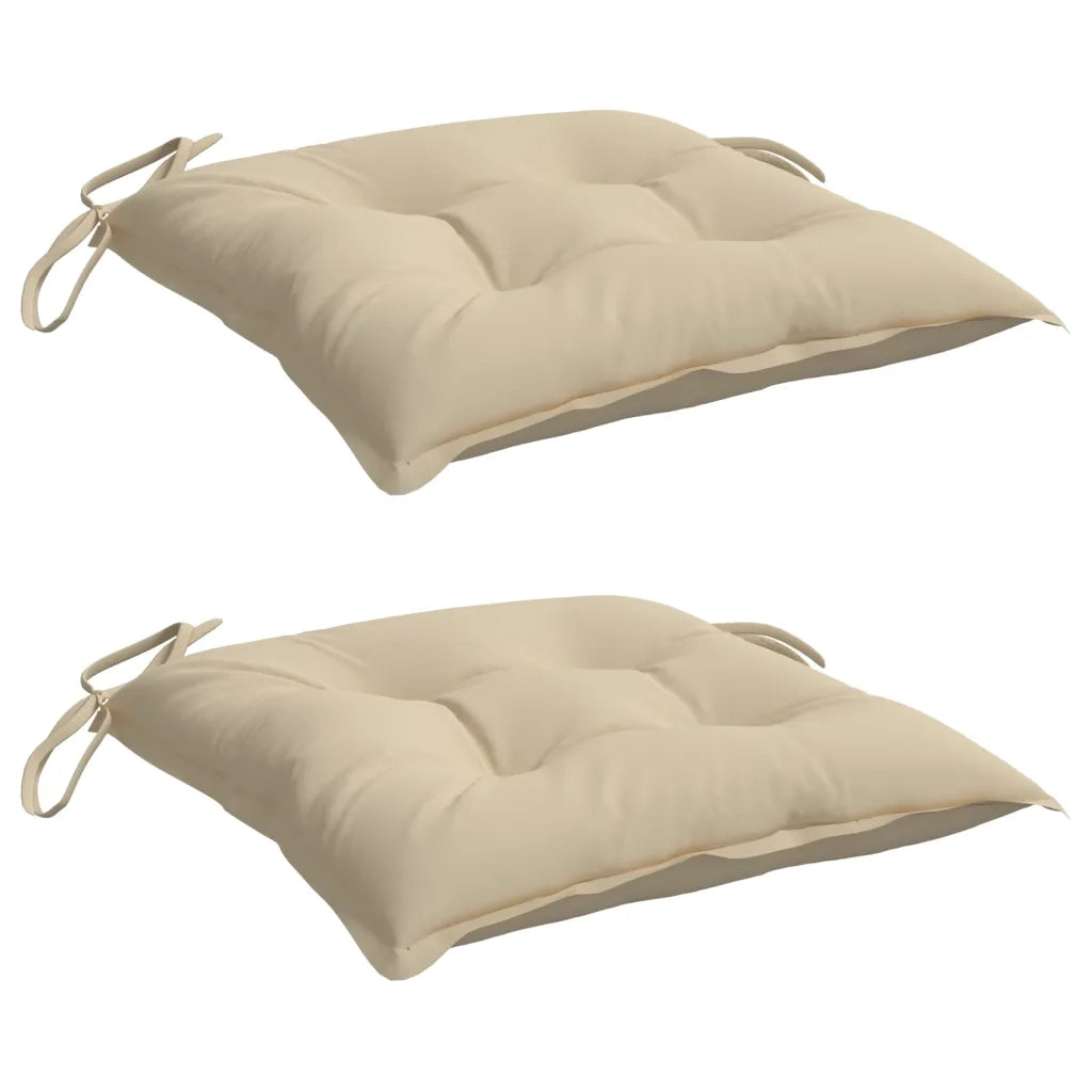 Cuscini per Sedia 2 pz Beige 40x40x7 cm in Tessuto Oxford 361459