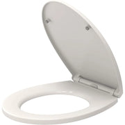 Aan  - sedile wc ovale con coperchio, colore: bianco, un posto,