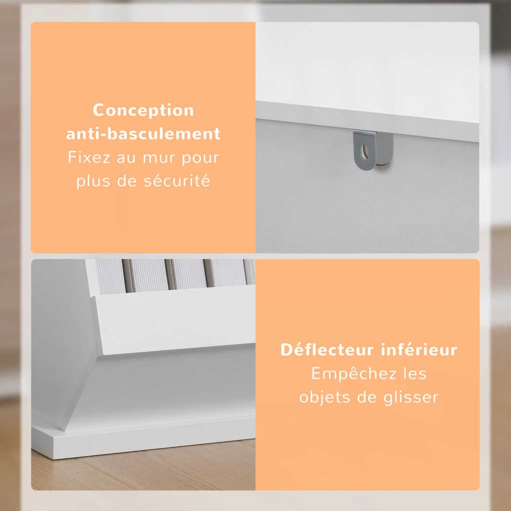 Mobile 2 cassetti contenitore in MDF ¨C Minimal ¨C 90x36x35 cm bianco