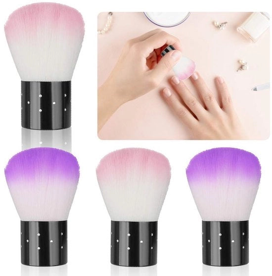 Set di pennelli per unghie - 4 pezzi - Pennello multifunzionale - Pennello morbido - Per arte dell'unghia e make-up - Pennelli per make-up