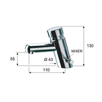 Rubinetto temporizzato a collo di cigno - serie tempor