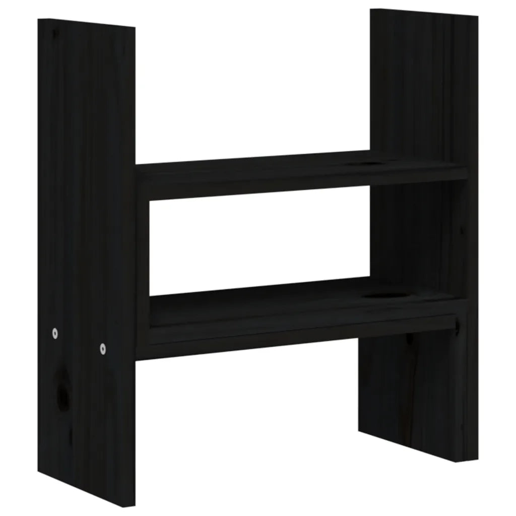 Supporto Monitor Nero (39-72)x17x43 cm Legno Massello di Pino cod mxl 61597