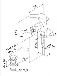 Miscelatore bidet Astro 2 - Mariani