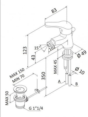 Miscelatore bidet Astro 2 - Mariani