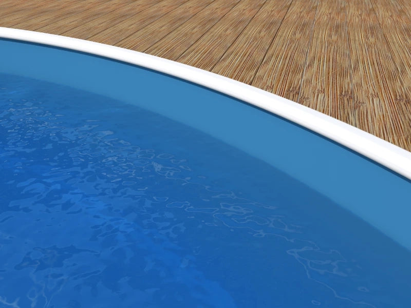 Azuro 4,6 x 1,2 m, parete BIANCA 0,4 mm, rivestimento LAGOON 0,4 mm, senza filtro, ritagli - Skimmer + Ingresso