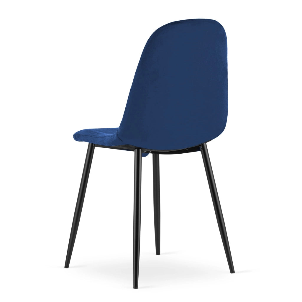 Valora DAPI CHAIR Sedie ergonomiche moderne in velluto blu navy x3