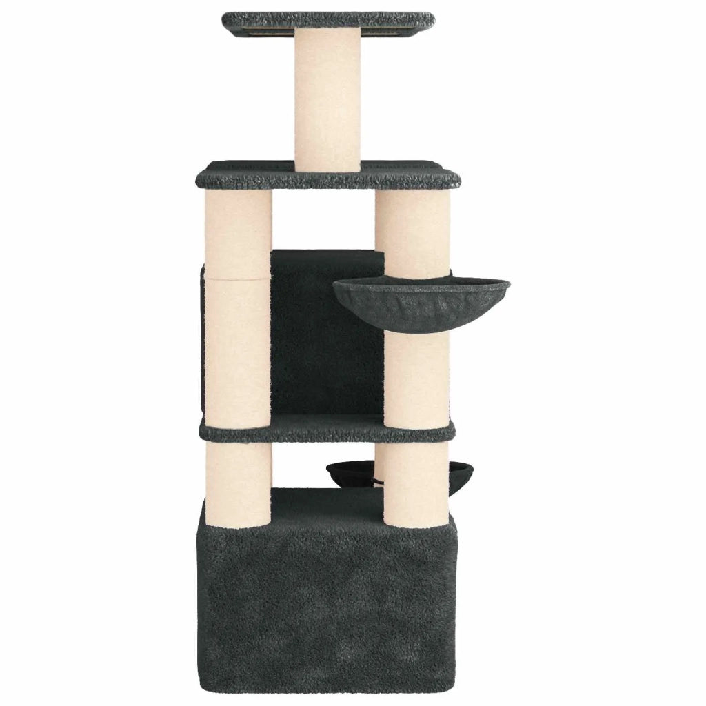 Albero per gatti con pali per graffiare in sisal 2 pz 147 cm 3422902