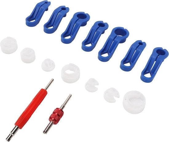 Kit di rimozione della linea di alimentazione a carburante 16 in unico pezzo - Kit di disconnessione rapida per raffreddatore di olio universale per riparazioni auto