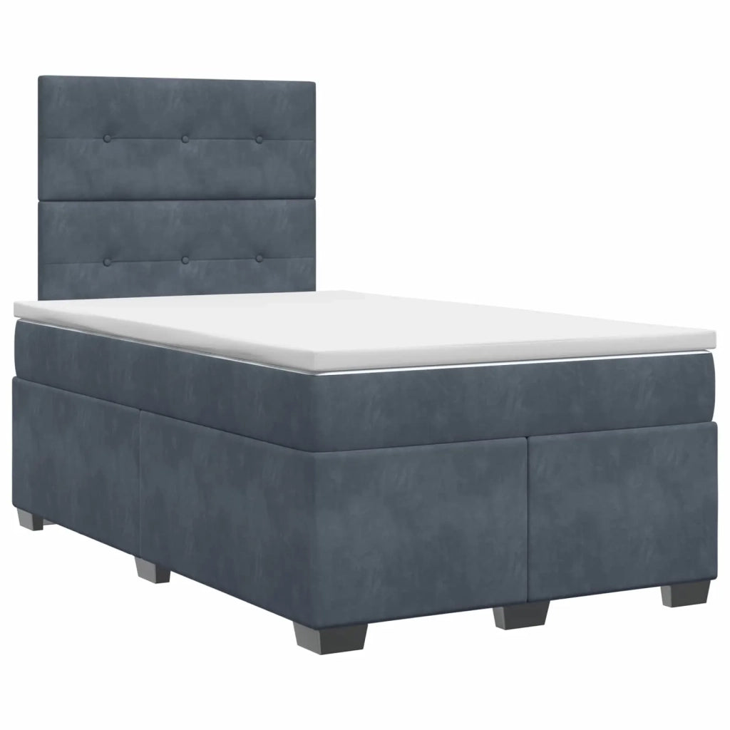 Letto box spring con materasso Grigio Scuro 120 x 200 cm 3453621