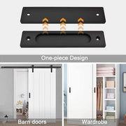 Set di maniglie per porta a scorrimento da 2 pezzi - Rettilineo - Lega di alluminio - Nero opaco - Design elegante - Proteggi le tue mani - Maniglie per porta