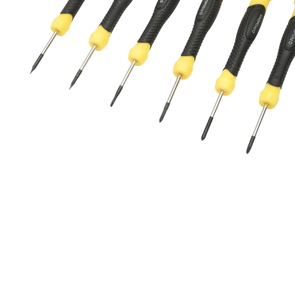 Set di 6 cacciaviti di precisione con punta magnetica, a taglio e a croce, professionali in acciaio Cr-V Crownman