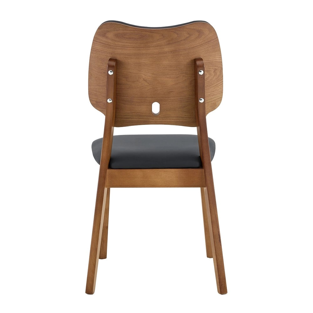 Set 2 Sedie da Pranzo con Schienale a Farfalla ¨C MINIMAL ¨C Seduta Imbottita, Legno, Design Moderno