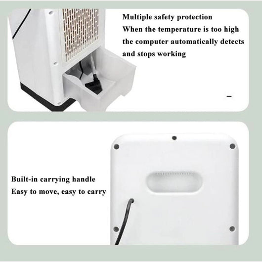 Trade Shop - Stufa Elettrica Portatile 3in1 Riscaldatore Aria Calda Fredda Umidificatore Telecomando -
