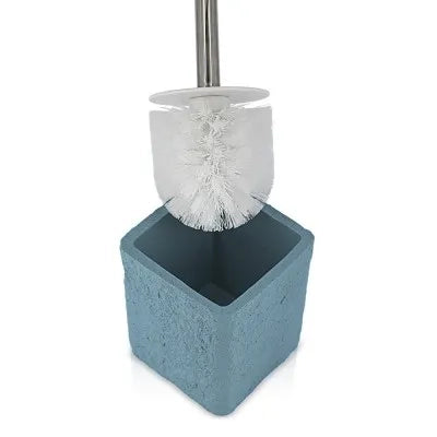 Scopino bagno da appoggio turchese cobalto in resina effetto pietra
