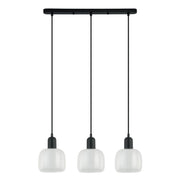 Lampadario Italux Lamezia moderno nero 3xE27 60cm IP20