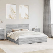 Struttura del letto con testiera Grigio Sonoma 160 x 200 cm 3410875