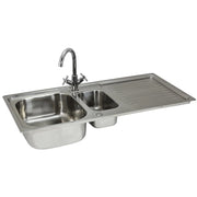 Lavello KuKoo in acciaio inox con miscelatore Victoria e kit scarico