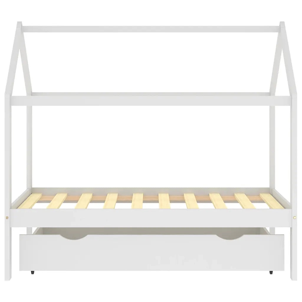 Giroletto per Bambini con Cassetto Bianco Legno Pino 80x160 cm 322140