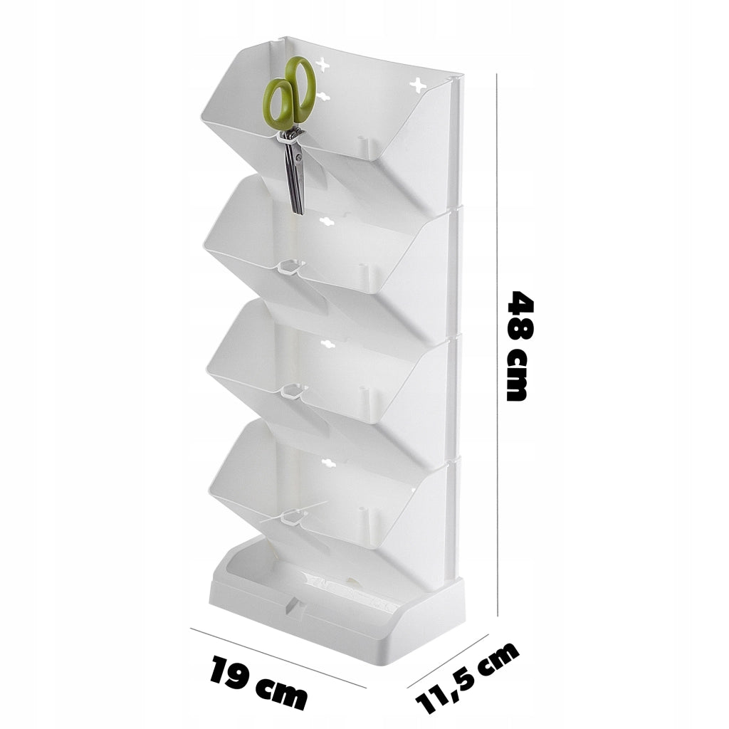 KADAX Vaso da fiori verticale a cascata a 4 moduli con supporto