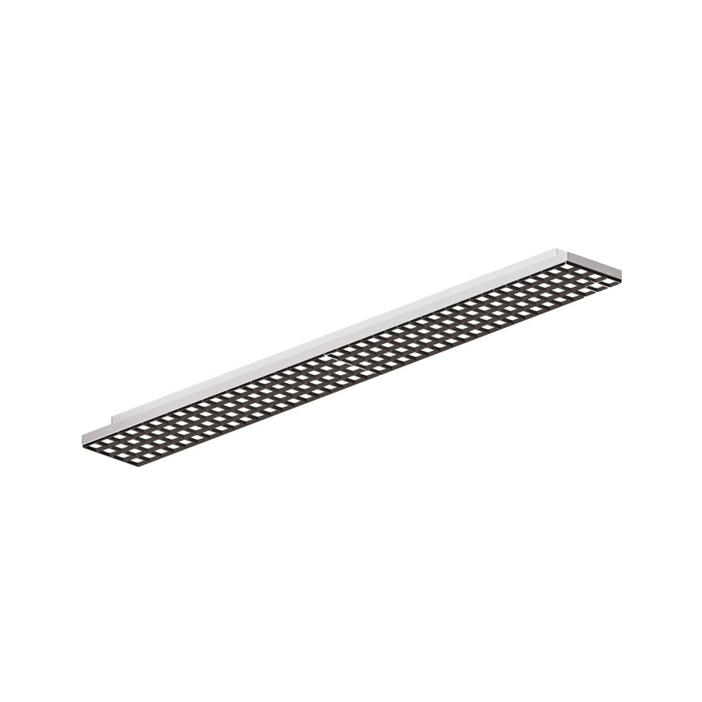 Plafoniera o Sospensione LED da Ufficio GPL Bianco Opaco, Diffusore Nero UGR <19, Potenza 28W-40W con Opzione Biemissione Luce - Gealuce