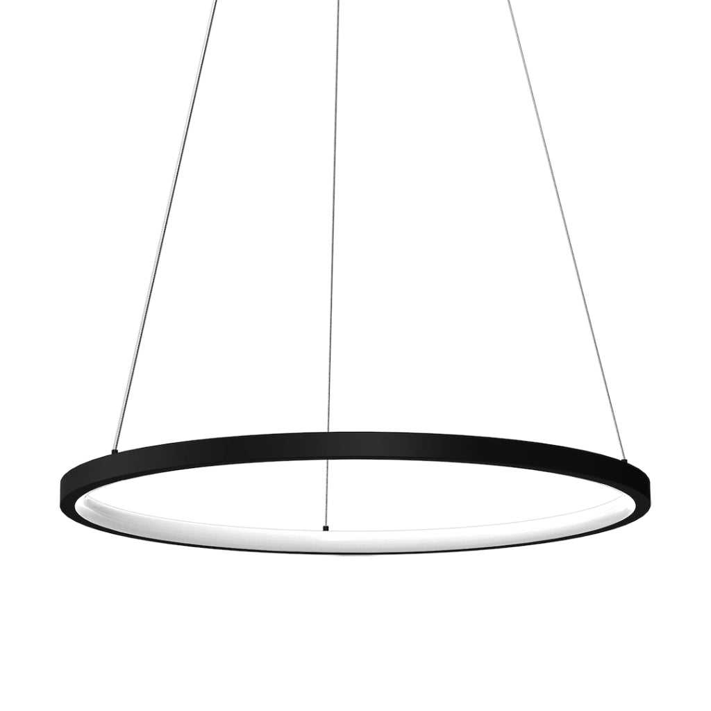 Lampada a sospensione nera ad anello Ø50 LED 27W HOOP