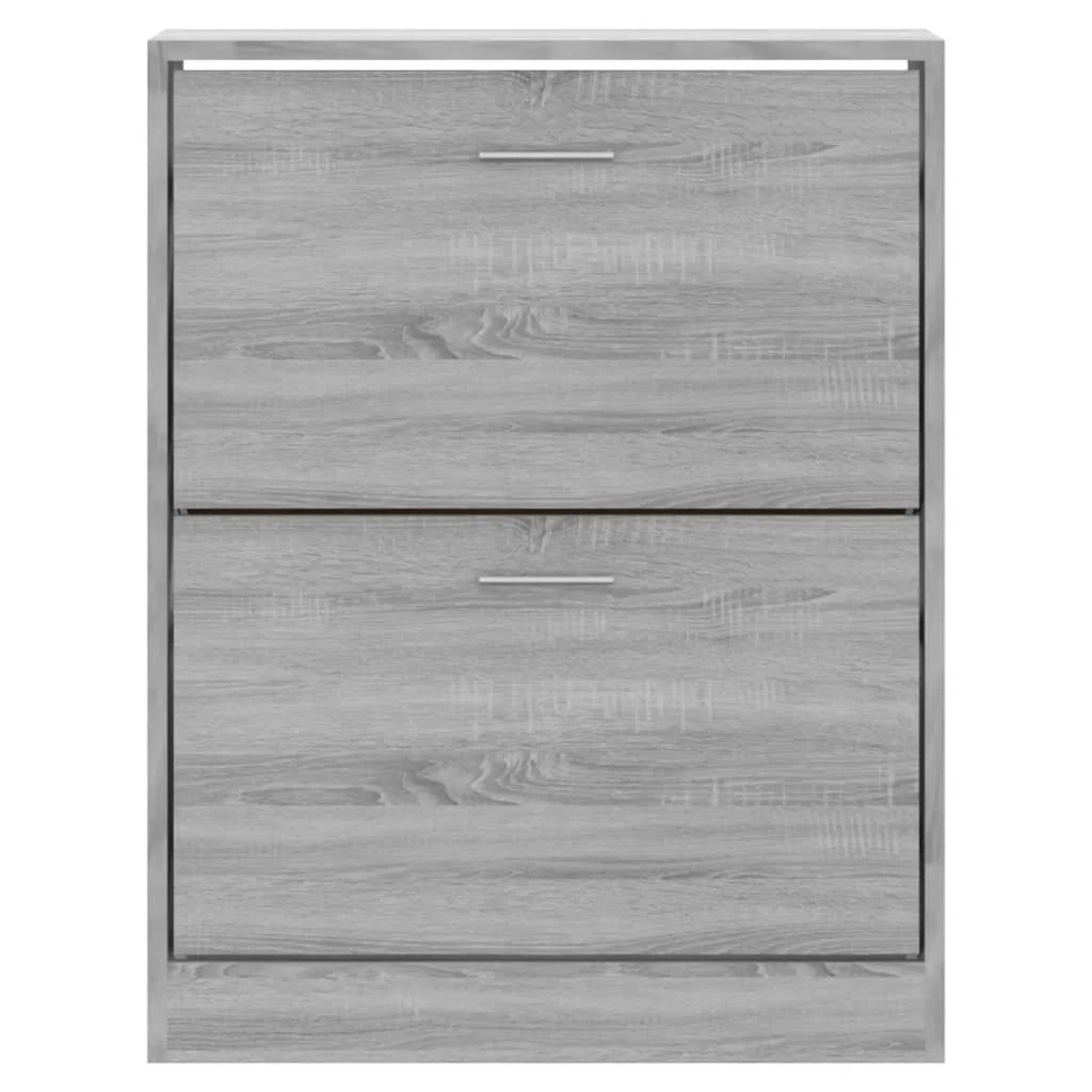 Scarpiera mobile contenitore per scarpe mobile per ingresso/corridoio/soggiorno design Sonoma 63 x 24 x 81 cm legno ingegnerizzato grigio 02_0022086