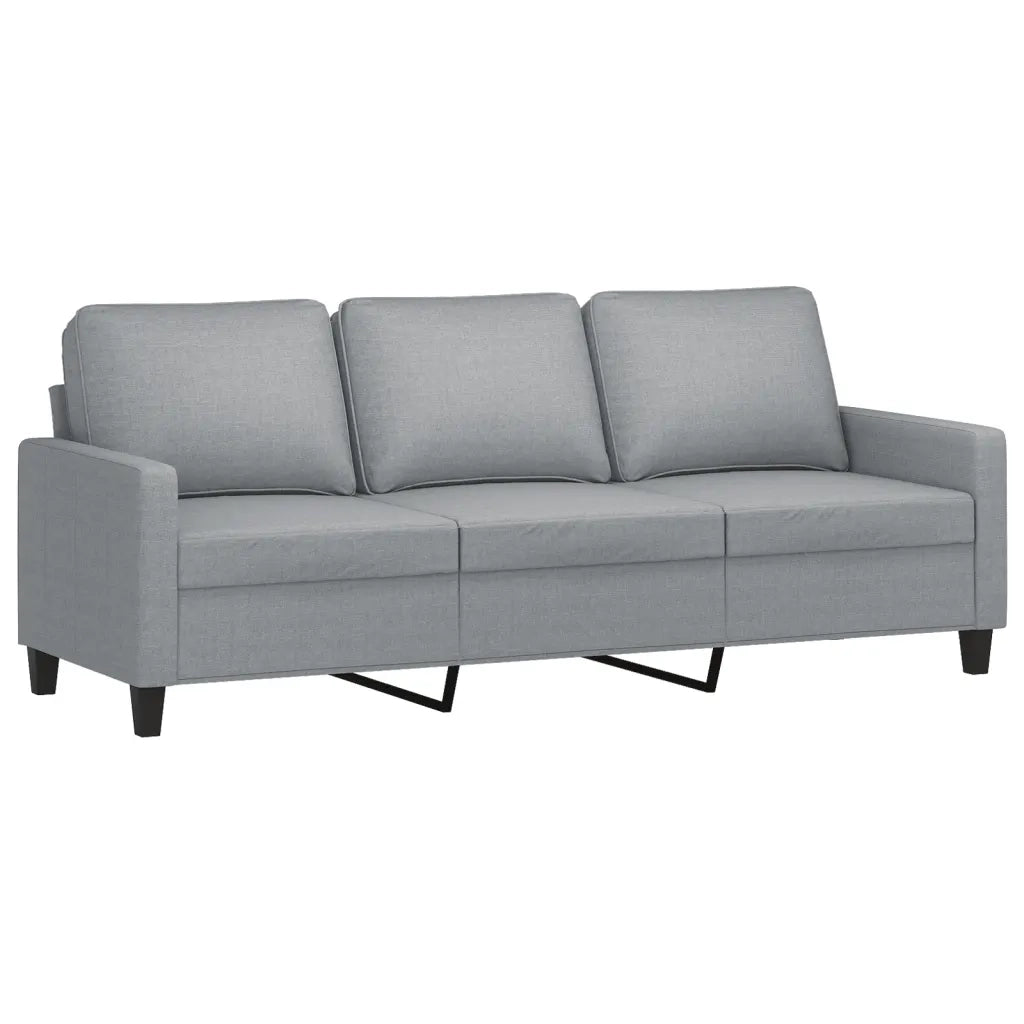 Set di Divani 3 pz con Cuscini Grigio Chiaro in Tessuto 3201428