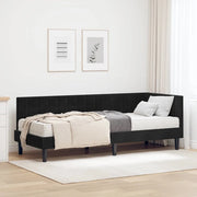 Struttura Letto Angolare con Materasso 2 pz-Giroletto con materasso Nero Velluto 620711