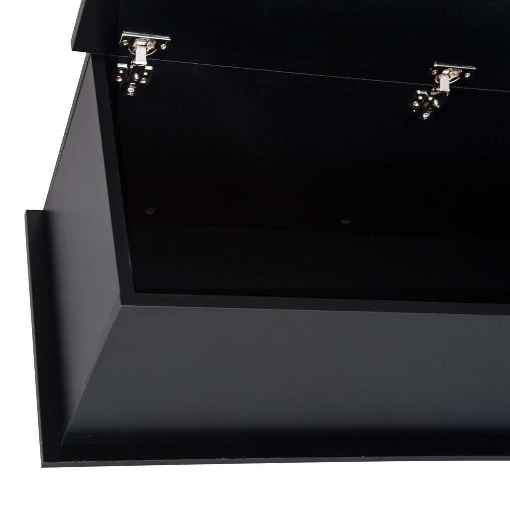 Coffre de rangement grande capacit¨¦ ¨C zephmum ¨C legno 100x40x40 cm nero