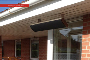 Pannello Radiante Riscaldante Industriale ad Infrarossi 200x18,9x6,7 cm 4000W Sined  Nero