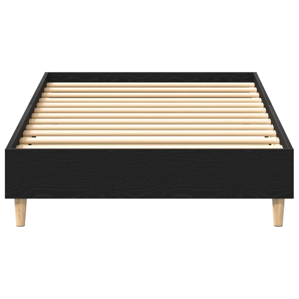 Struttura del letto-Giroletto Rovere Nero 80 x 200 cm 981754