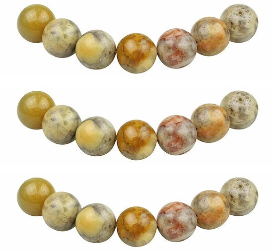 Kralen per 4mm 85 pezzi con buco Agata semi-preziosa, pietre naturali rotonde per gioielleria, collane, bracciali