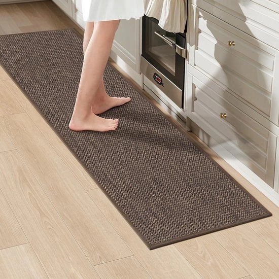 Tappeto antiscivolo per cucina 43x150cm, tappeto antiscivolo per cucina, tappetino per cucina, tappeti per cucine, corridoi, lavanderie, marrone
