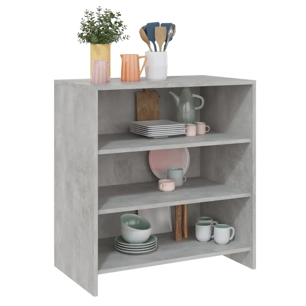 Credenza Grigio Cemento 70x40,5x75 cm in Truciolato 809759