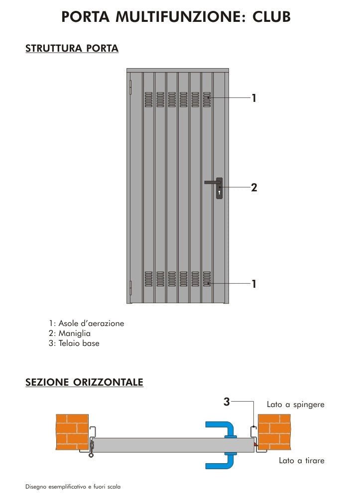 Porta zincata Club Dierre garage, cantina 82x200cm