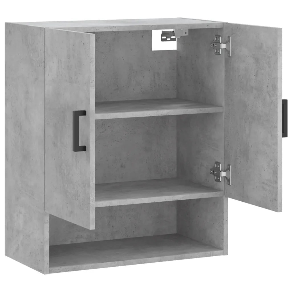 Armadietto a Muro | Mobile a Parete Grigio Cemento 60x31x70 cm Legno Multistrato