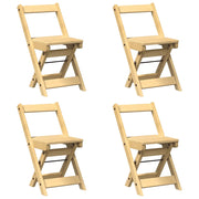 Sedie da Pranzo Pieghevoli 4 pz | Sedie da cucina Corona Cera in Legno di Pino