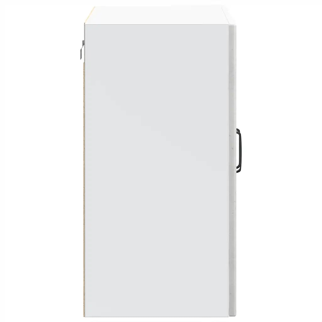 Pensile da Cucina con Porta in Vetro-Mobile Cucina da Parete Lucca Grigio Cemento 624886