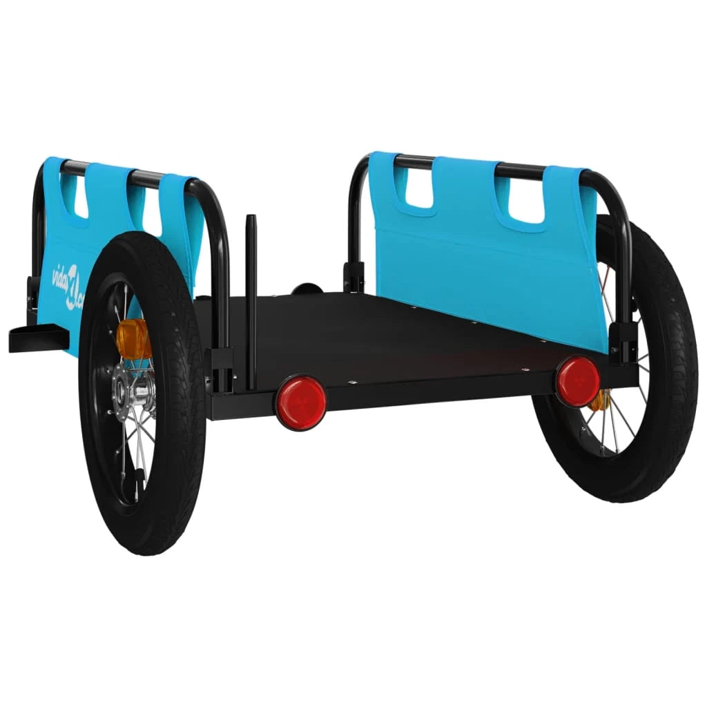 Rimorchio/carrello per bicicletta tessuto Oxford ferro blu 02_0044390