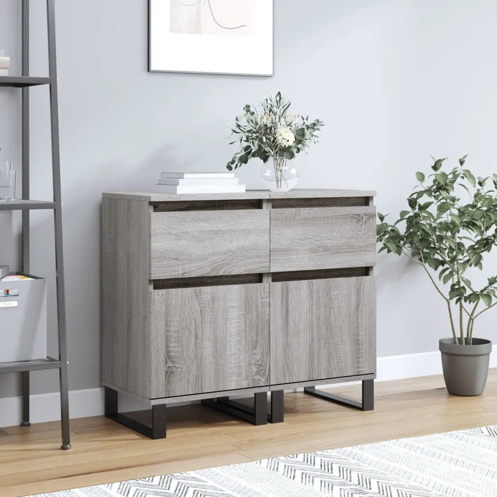Credenze 2 pz Grigio Sonoma 40x35x70 cm in Legno Multistratocod mxl 128572