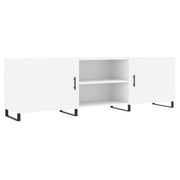 Mobile TV multimediale scaffale TV mobile TV sala da pranzo soggiorno camera da letto 150 x 30 x 50 cm legno ingegnerizzato bianco 02_0025994