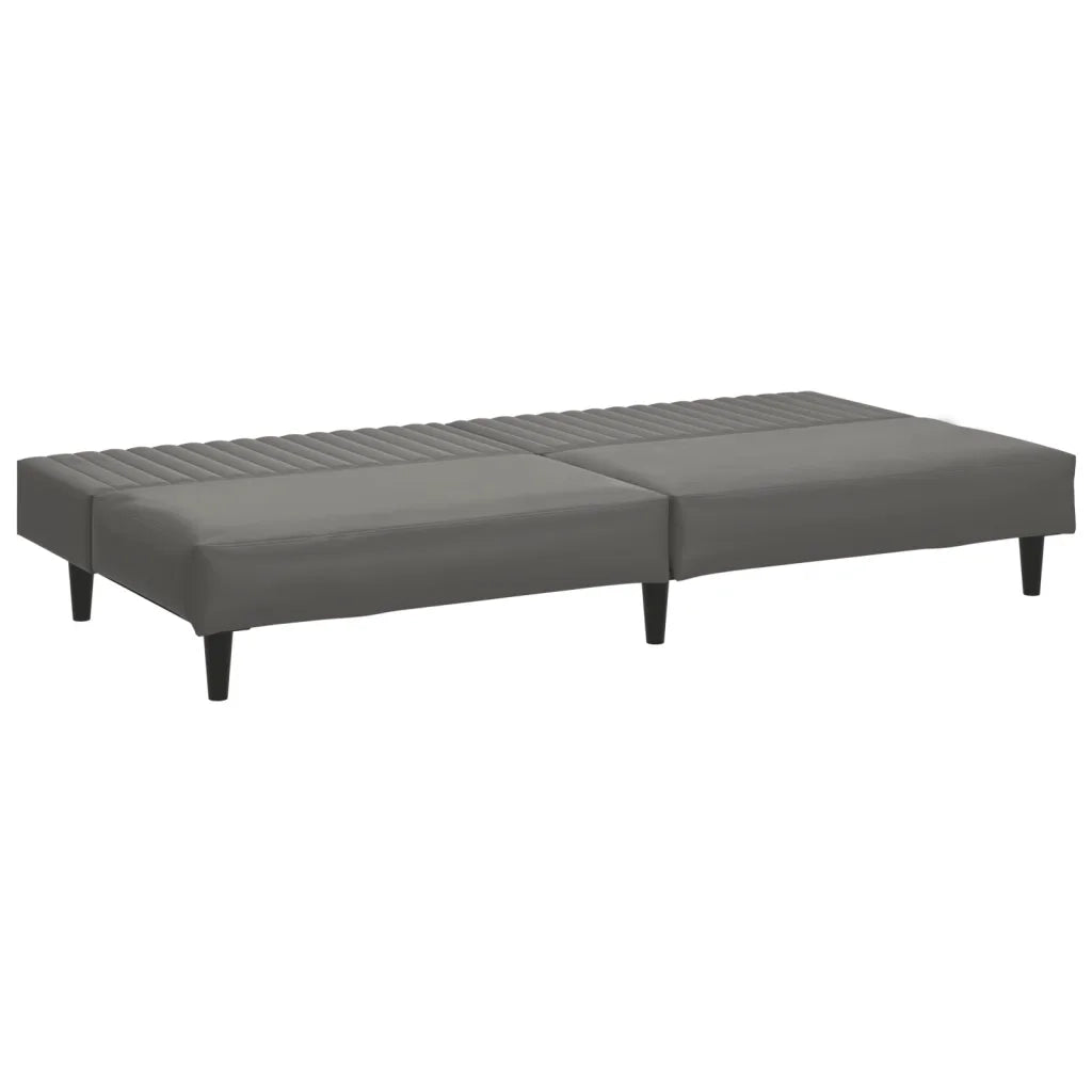 Divano letto | Sof¨¤ letto | Letto singolo a 2 Posti Grigio in Similpelle