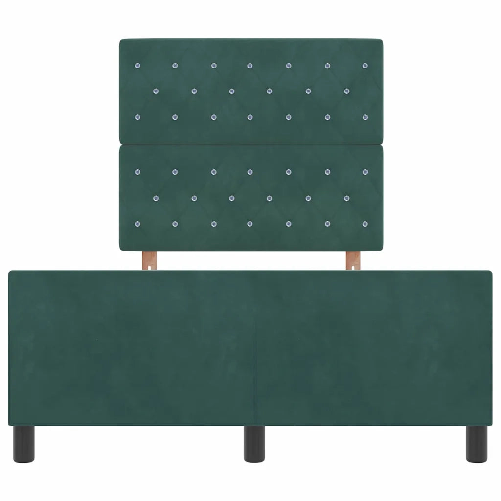 Letto a molle con testiera Verde Scuro 120 x 200 cm Velluto 3344864