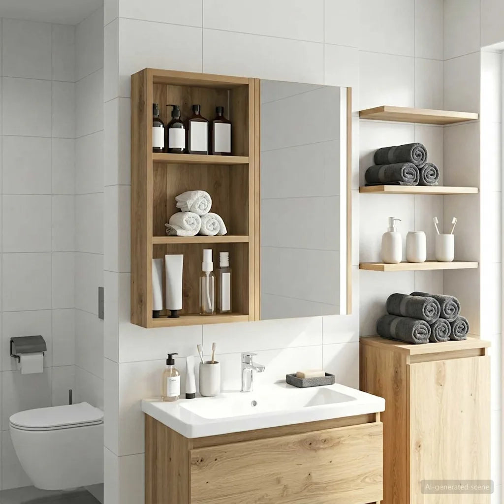 Armadio da bagno a muro Rovere Artigianale 30 x 10 x 60,5 cm 889326
